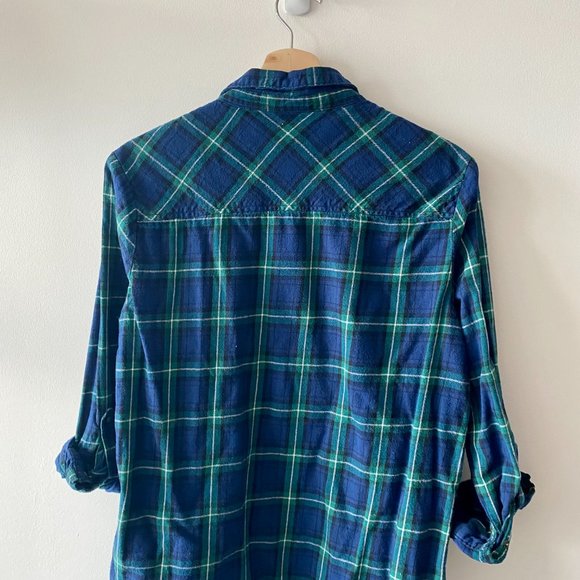 Navy Blue / Green Flannel - Picture 2 of 2